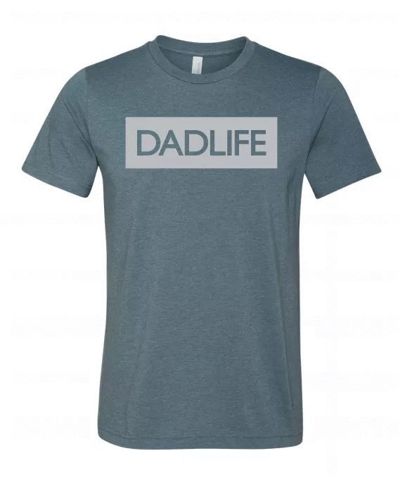 Dad Life Tee / Lagoon with Grey Writing***