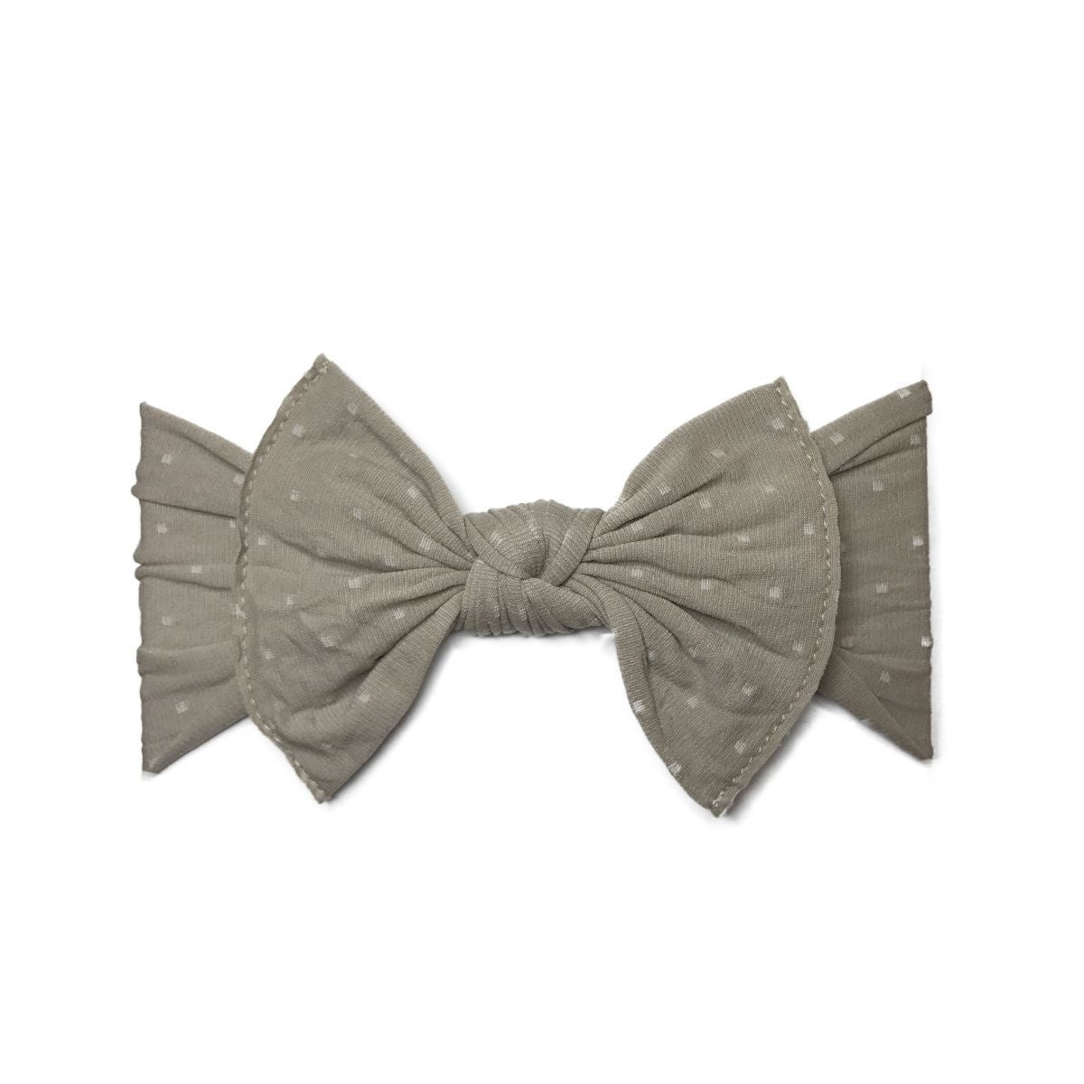 Baby Bling Patterned Knot Headband / Taupe Dot