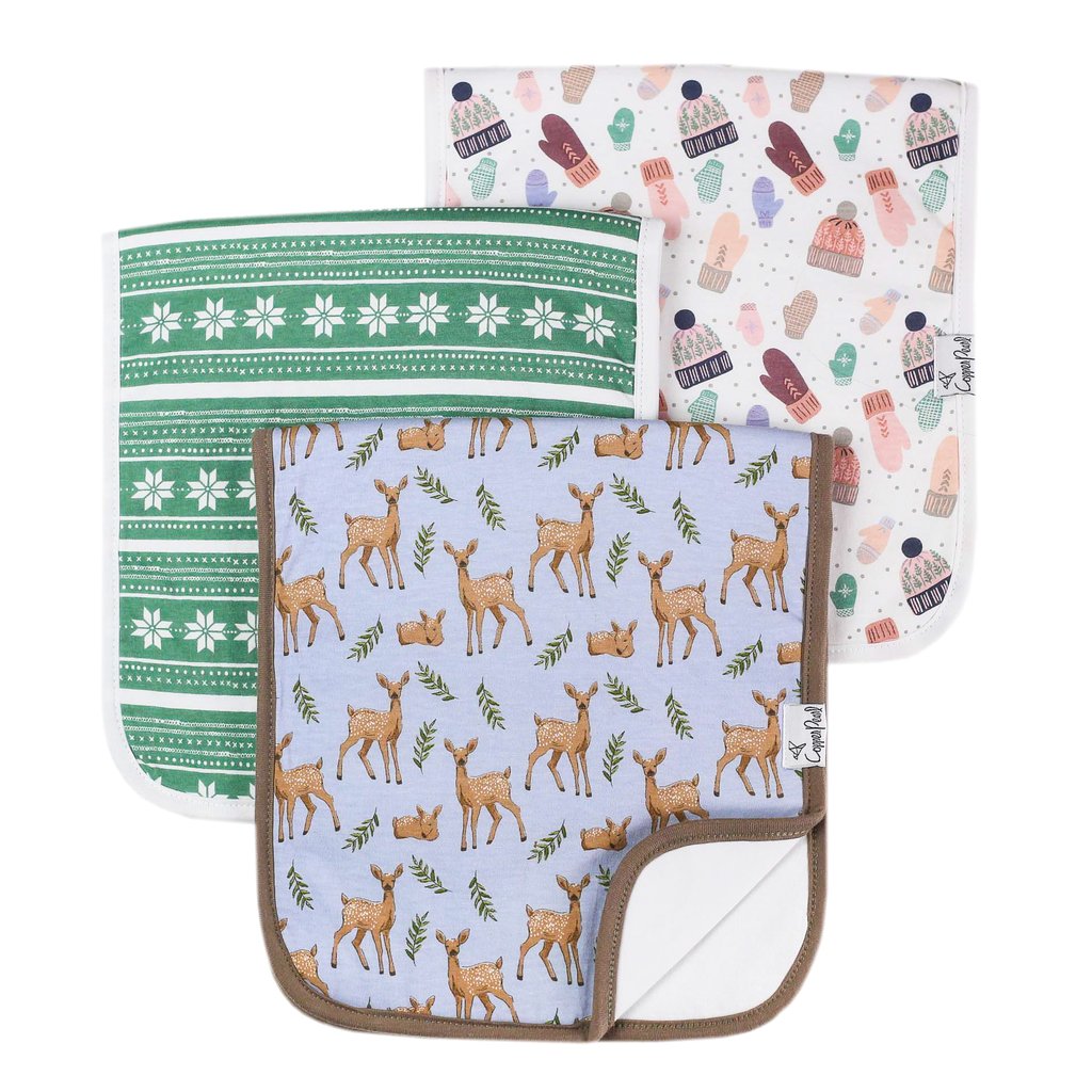 Copper Pearl Premium Burp Cloth Set / Doe