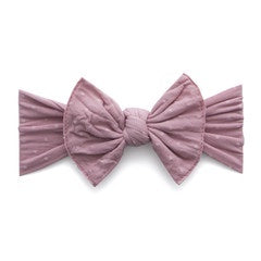 Baby Bling Patterned Knot Headband / Mauve Dot