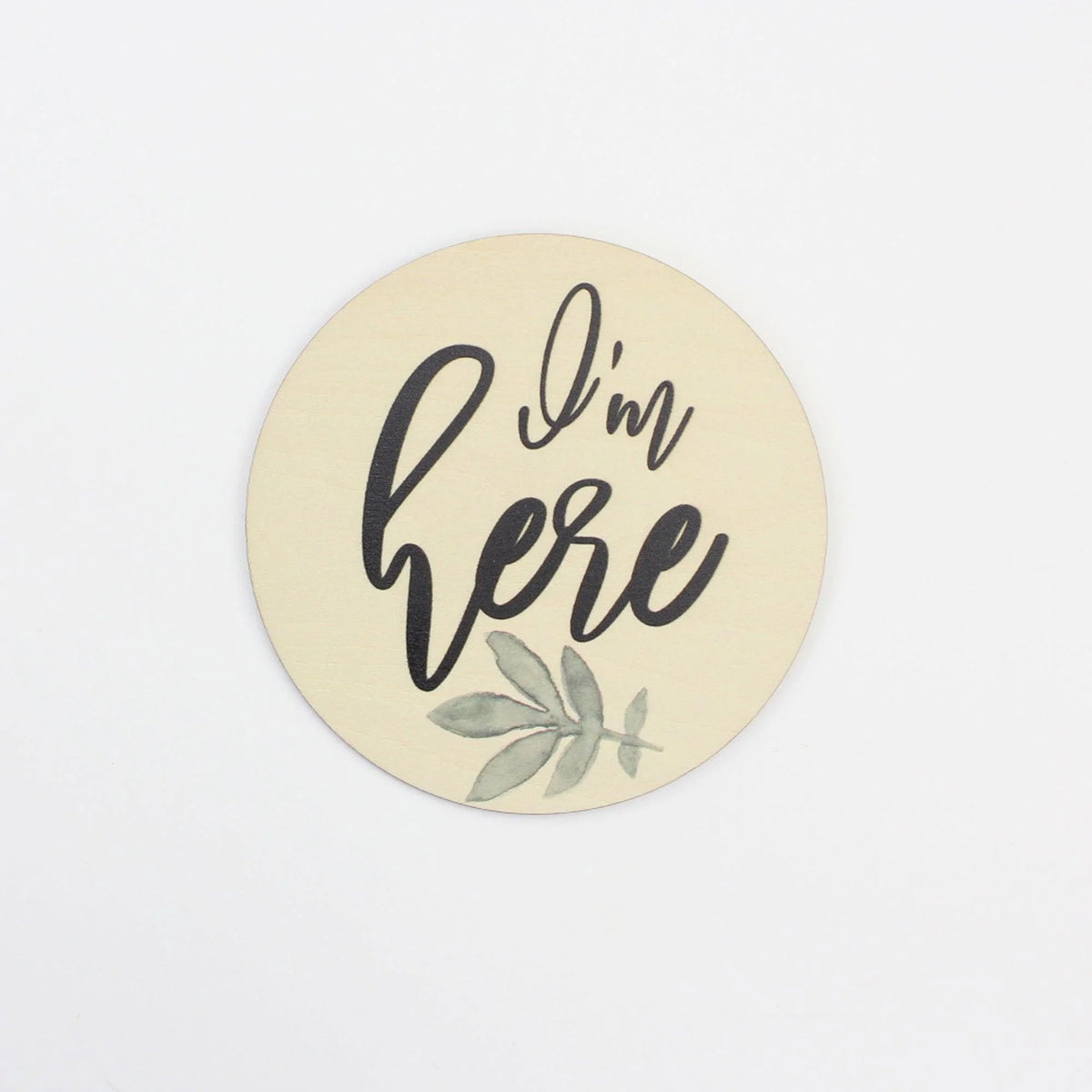 Birth Announcement Wooden Disc Set / Botanical