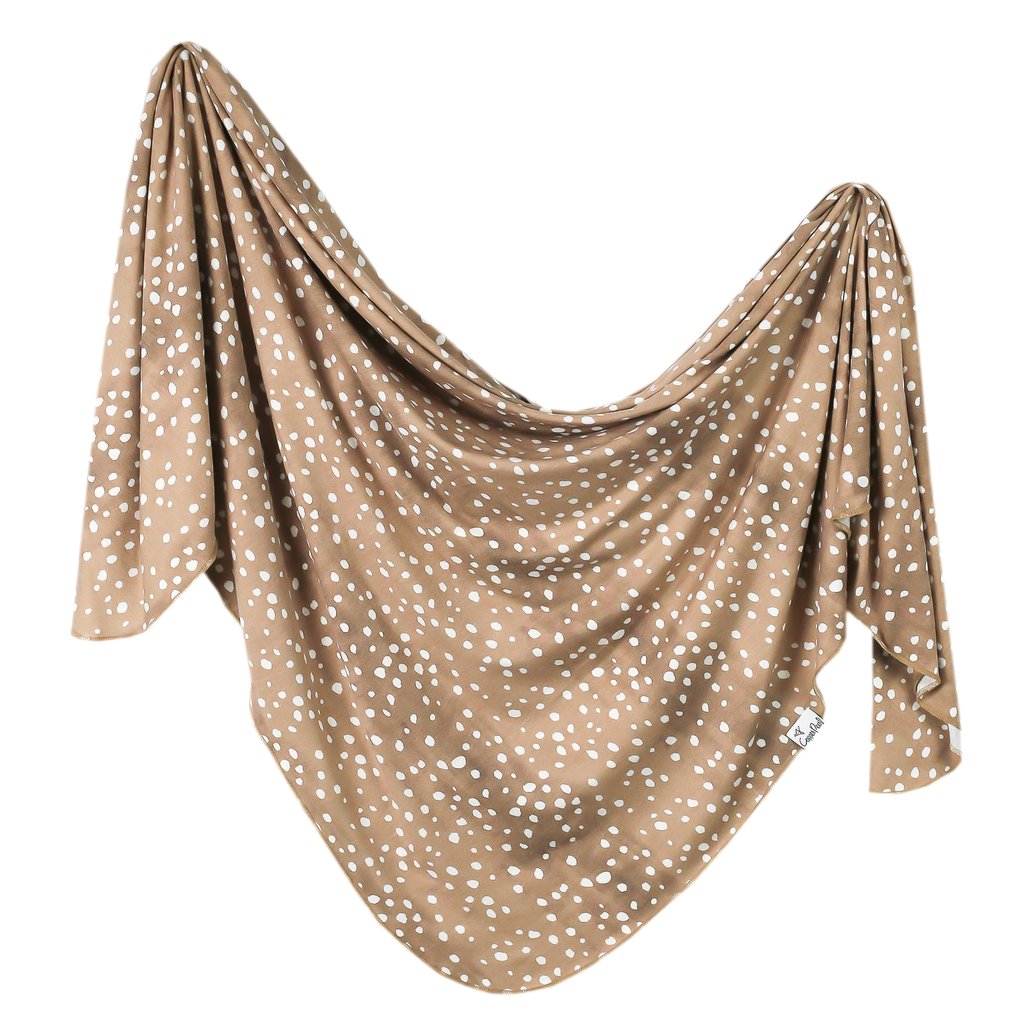 Copper Pearl Knit Swaddle Blanket / Fawn
