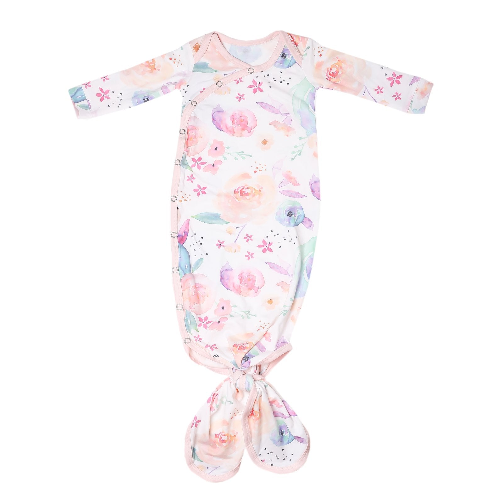 Copper Pearl Newborn Knotted Gown / Bloom