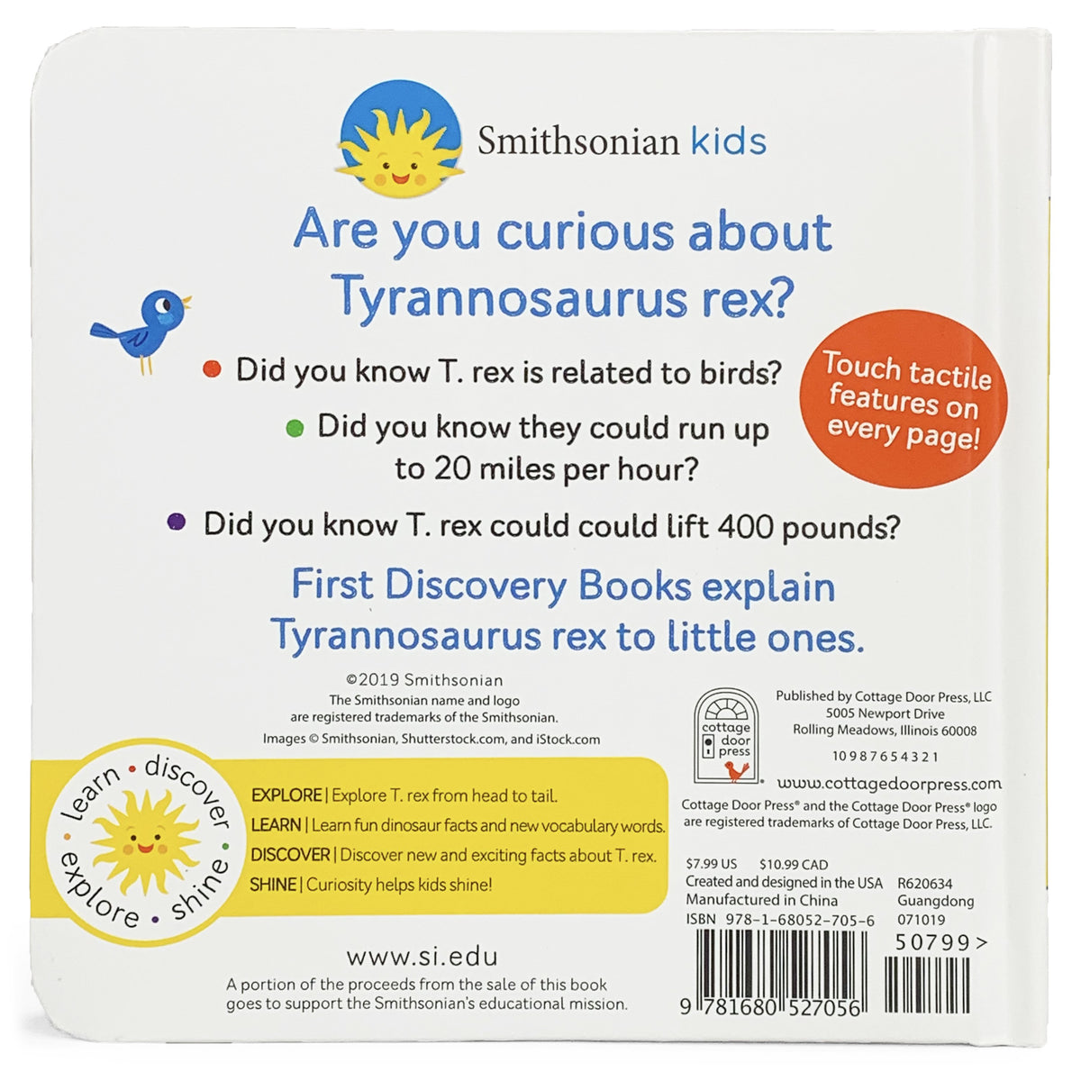 Smithsonian Kids: T. Rex from Head to Tail Board Book