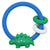 Itzy Ritzy Silicone Ritzy Rattle with Teething Rings / Dino