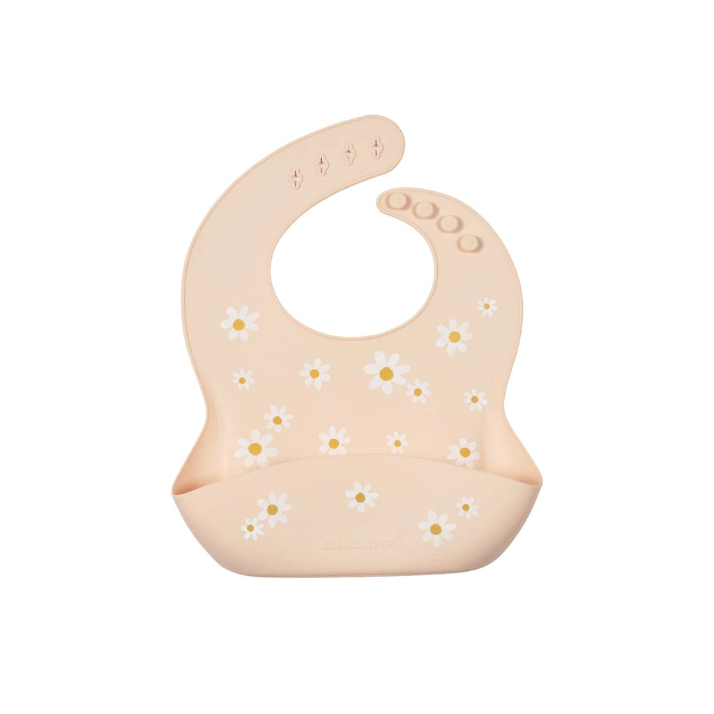 Loulou Lollipop Silicone Bib / Daisy Oat