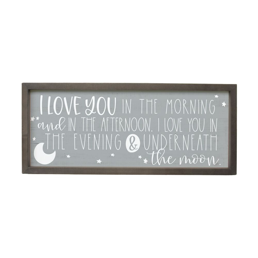 Love You in the Morning Wall Art / 10"x24"