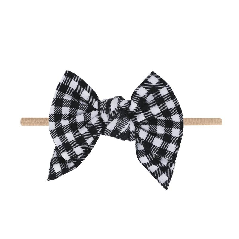 Baby Bling Printed DEB Skinny Headband /Black Gingham