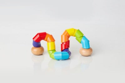 What'Zit Wooden Worm Fidget Toy