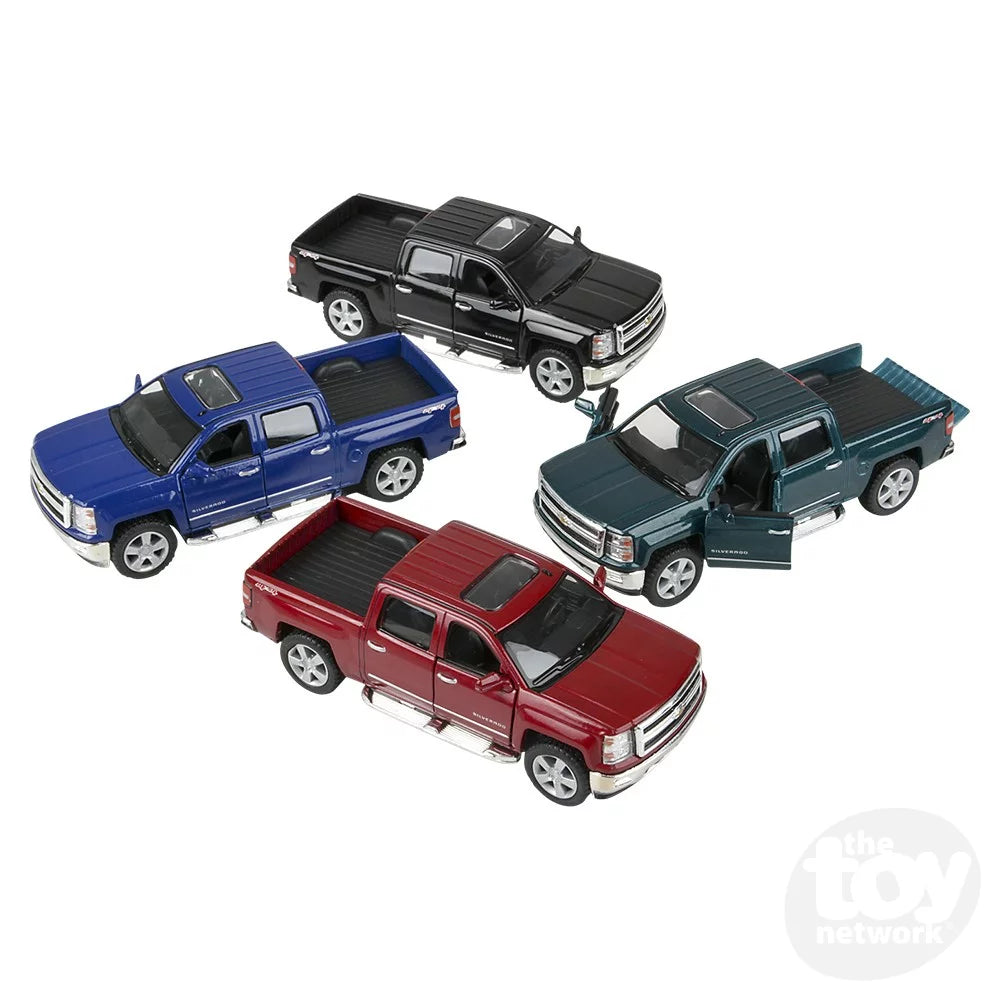 Die-Cast 5" Pull Back 2014 Chevy Silverado / Assorted