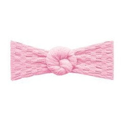 Baby Bling Waffle Bun Headband / Pink