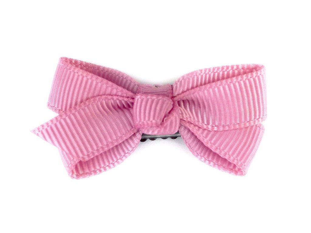 Baby Wisp Mini Latch Chelsea Grosgrain Bow / Blush