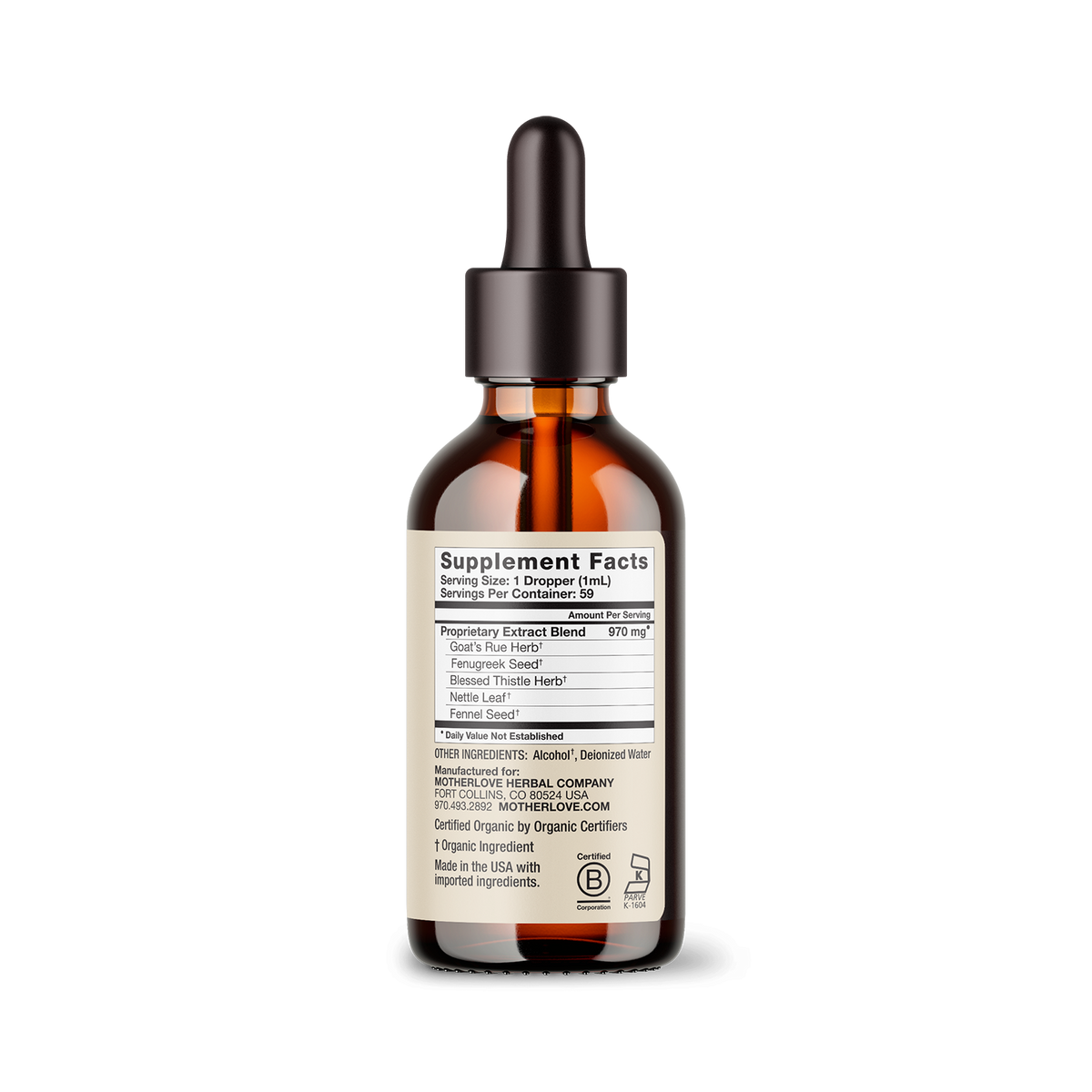 Motherlove Breastfeeding More Milk Special Blend Traditional Tincture