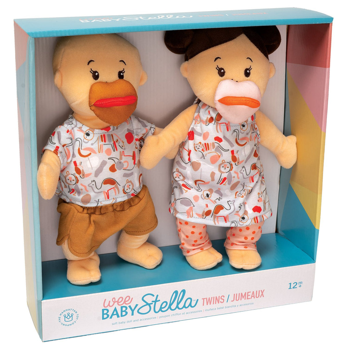 Wee Baby Stella Doll Twins Peach With Brown Hair