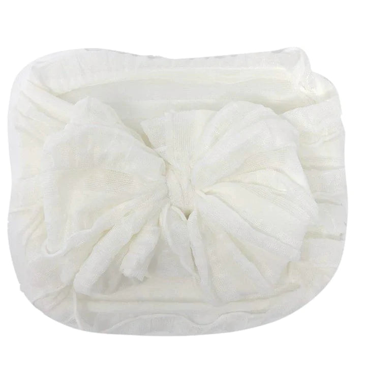 In Awe Couture Ruffle Headband / Off White
