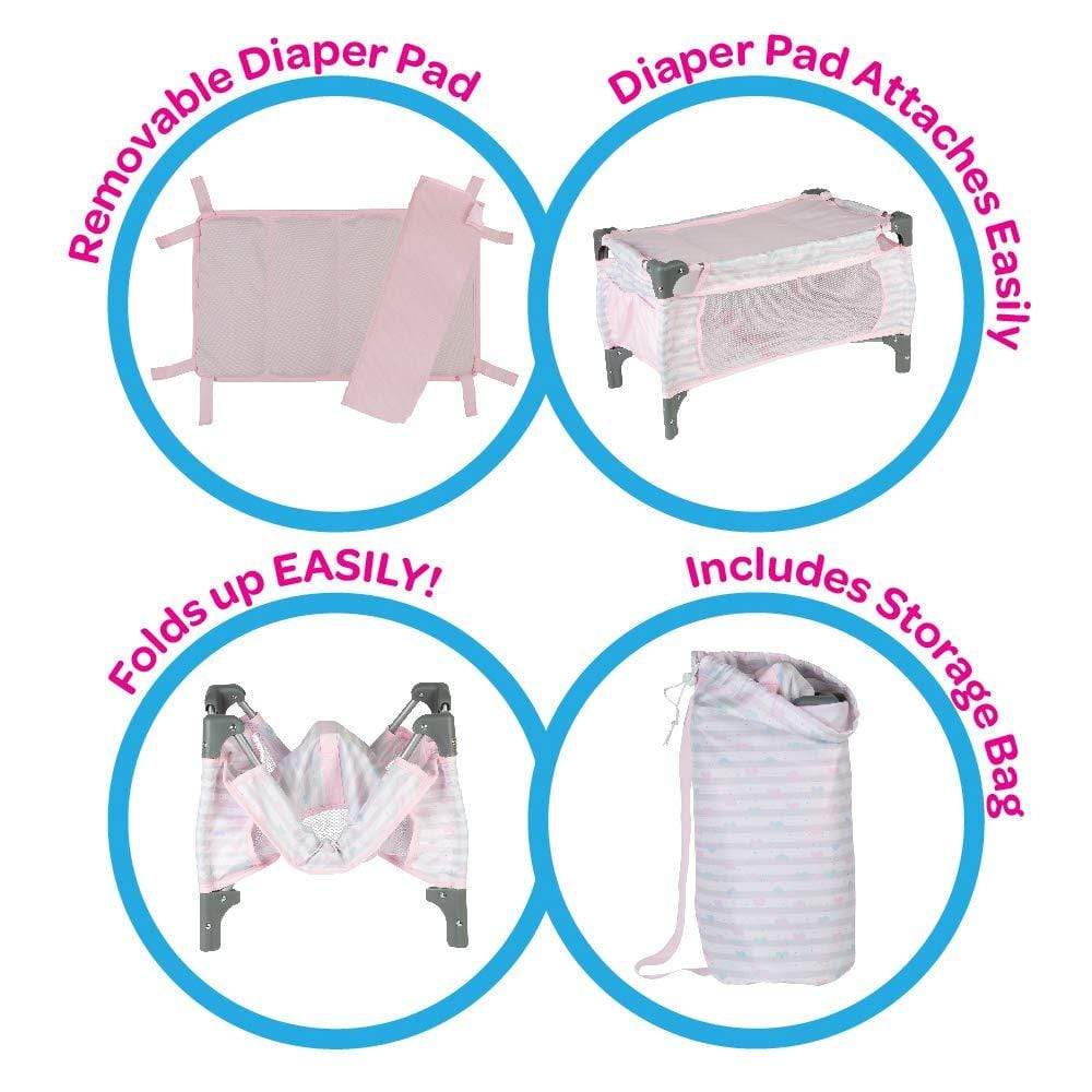 Pink Baby Doll Deluxe Pack N Play - Suite Child