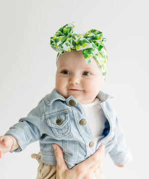 Baby Bling Printed FAB Headband / Lucky Clover