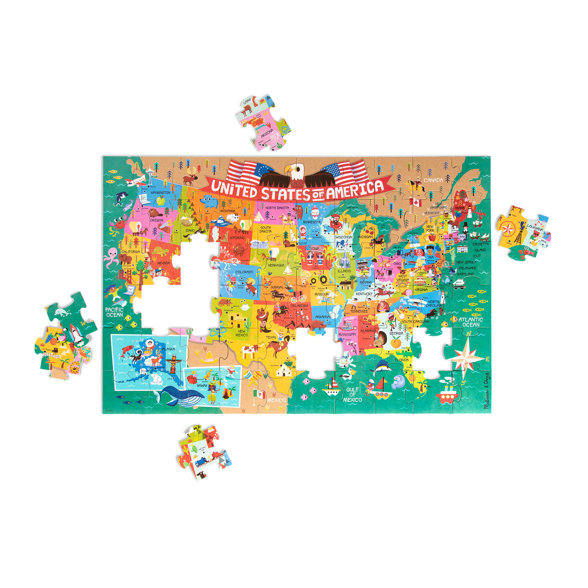 Melissa & Doug Natural Play Giant Floor Puzzle / America the Beautiful