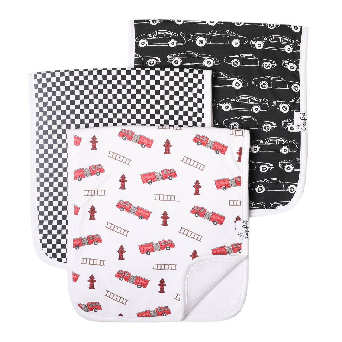 Copper Pearl Premium Burp Cloth Set / Chief