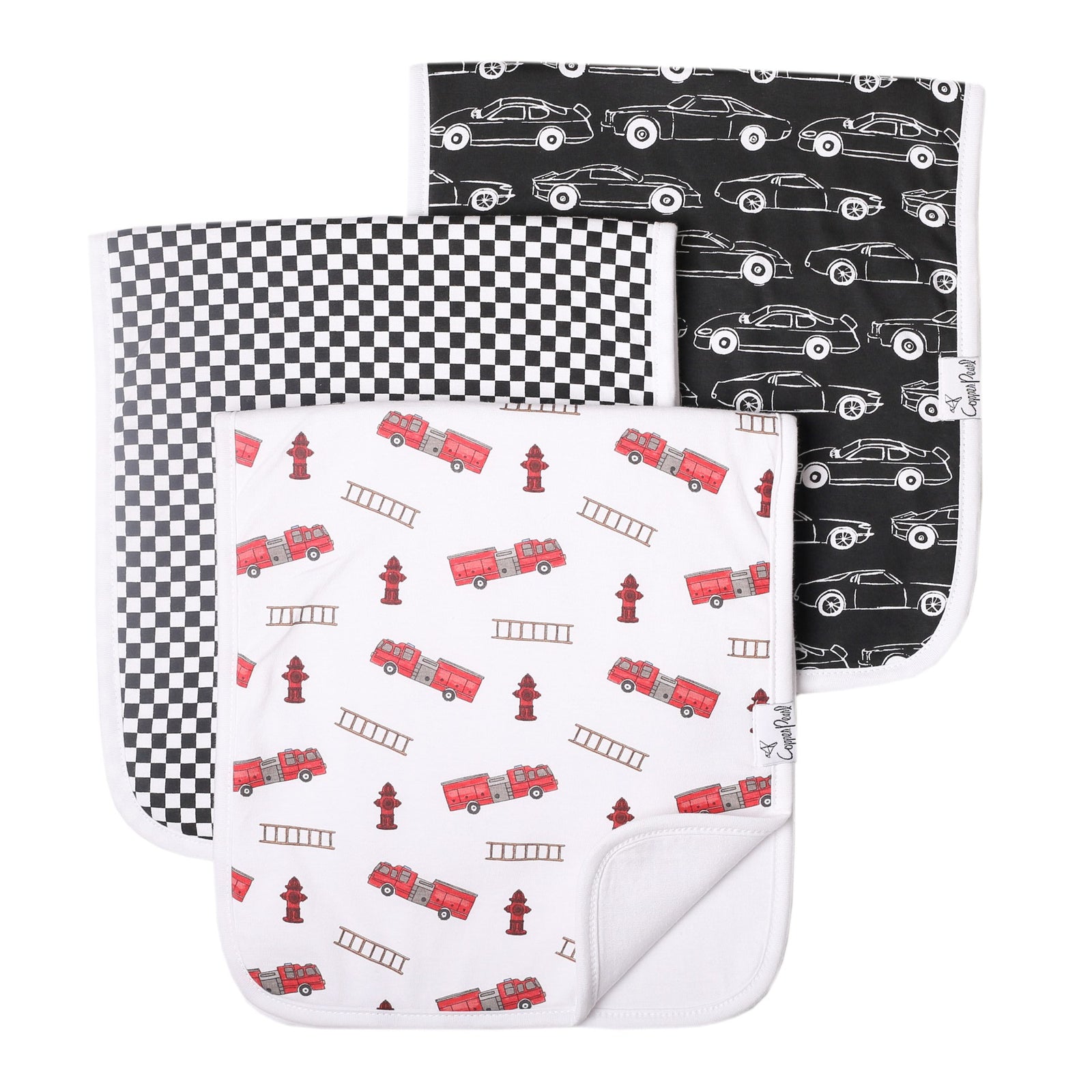Copper Pearl Premium Burp Cloth Set / Chief
