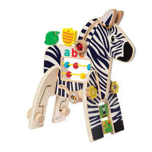 Safari Zebra Wooden Activity Toy