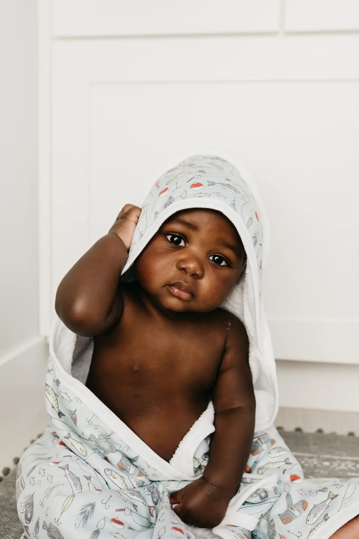 Copper Pearl Premium Knit Hooded Towel / Trout
