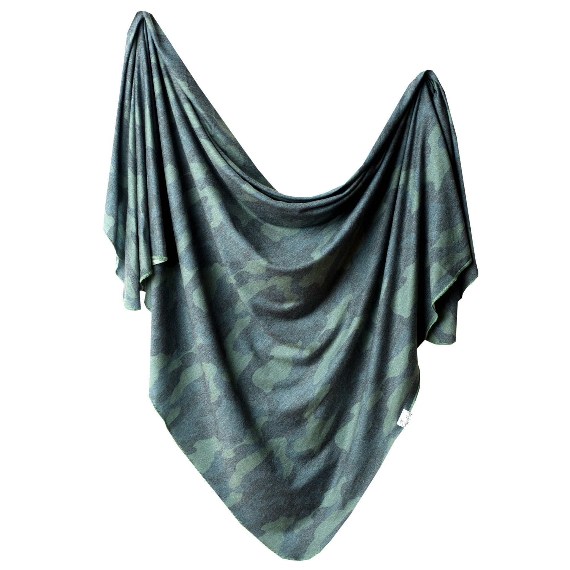 Copper Pearl Knit Swaddle Blanket / Hunter