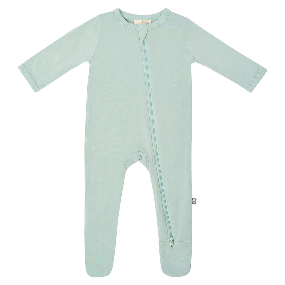 Kyte Baby Zippered Footie / Sage