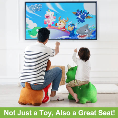 Bouncy Pals Bouncy Triceratops Ride On Toy