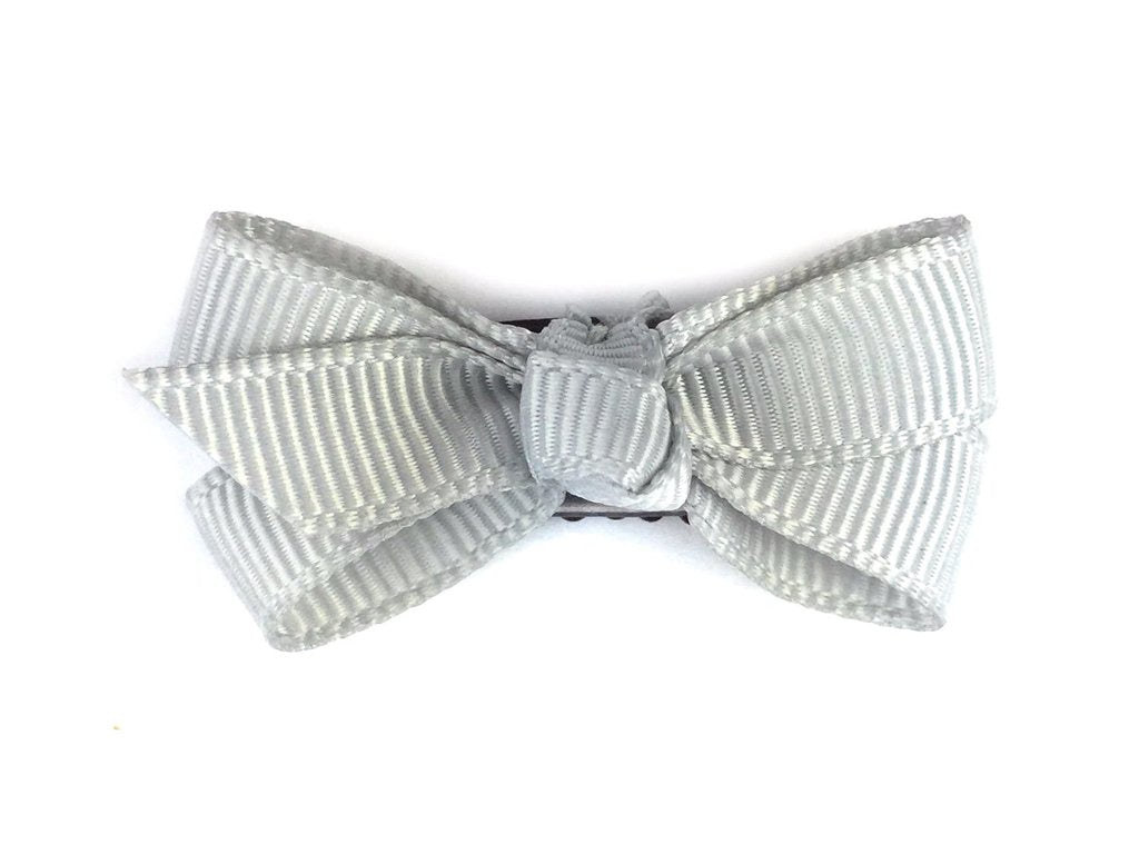 Baby Wisp Mini Latch Chelsea Grosgrain Bow / Grey