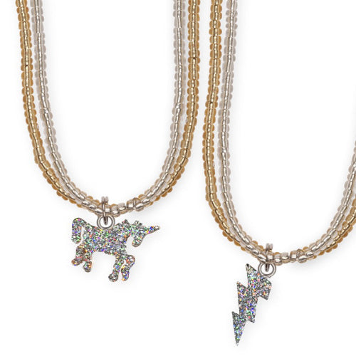 Glitter Unicorn Lightning Necklace / Assorted