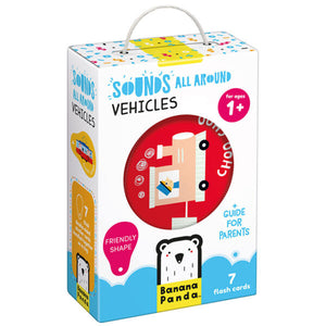 Banana Panda Sounds All Around Flash Cards on a Ring / Vehicles