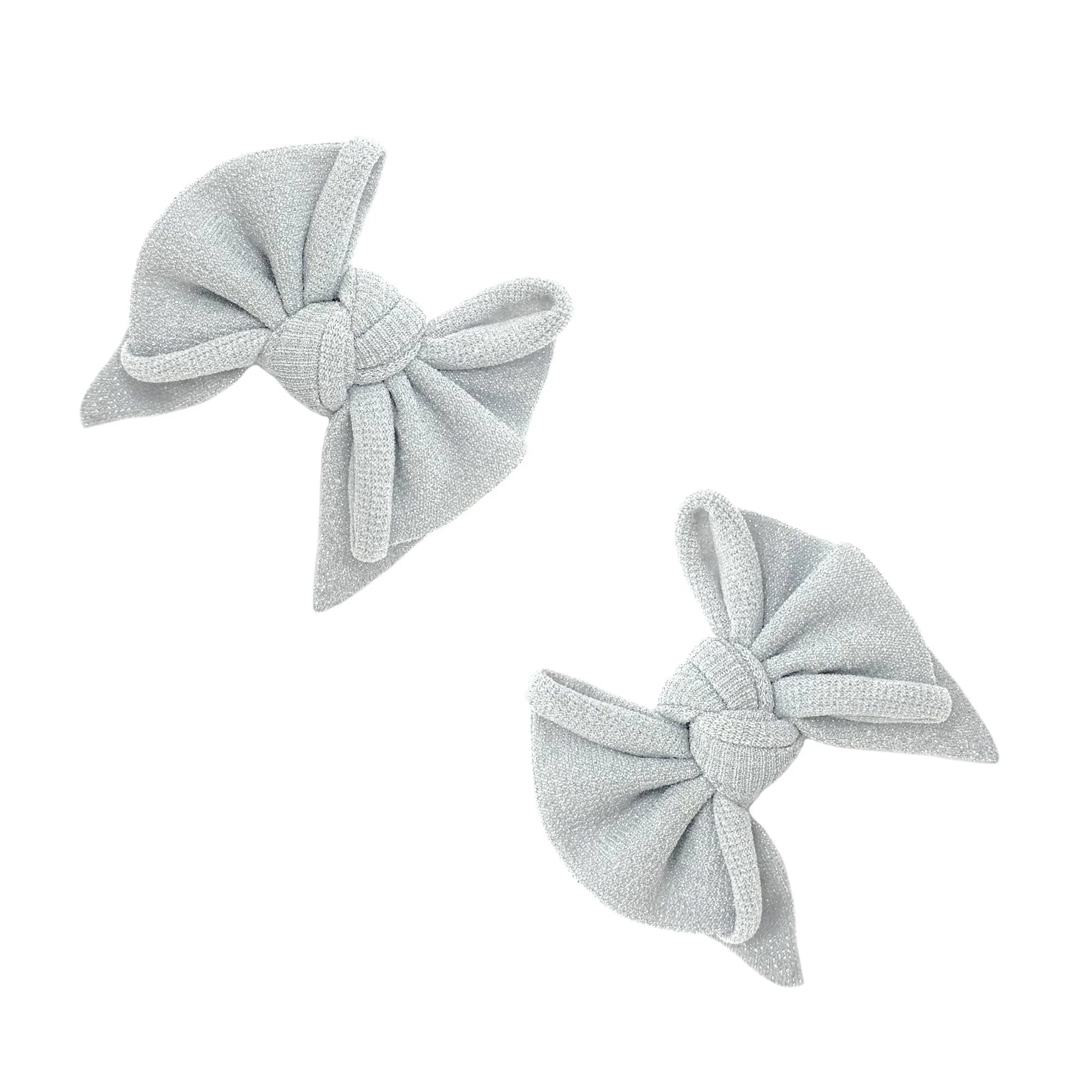 Baby Bling Metallic Baby DEB Clips / Light Silver