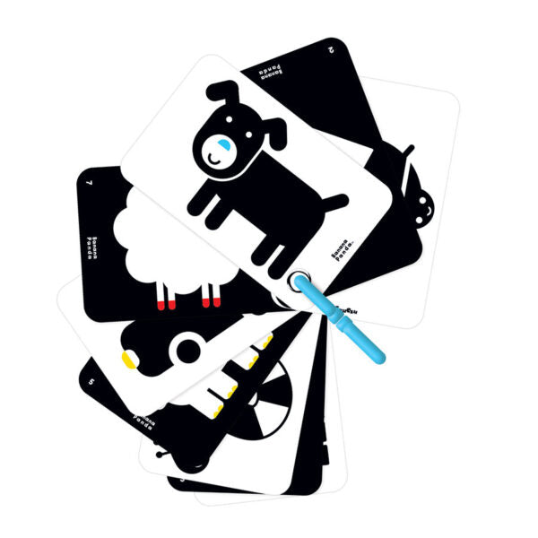 Banana Panda High Contrast Flash Cards on a Ring (3+ Months)