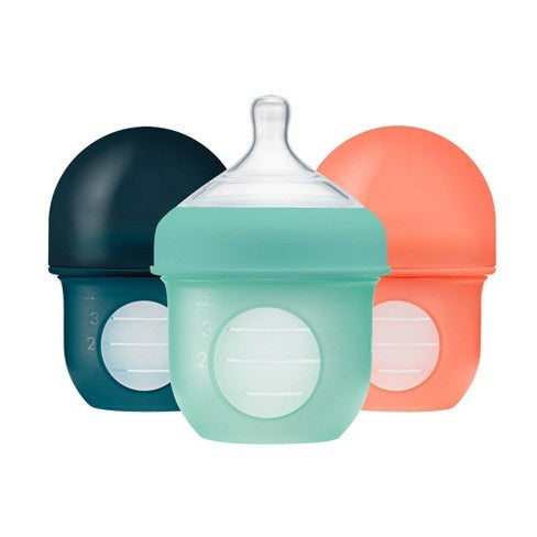 Boon Nursh Silicone Pouch Bottle 3-Pack / 4 oz. - Mint