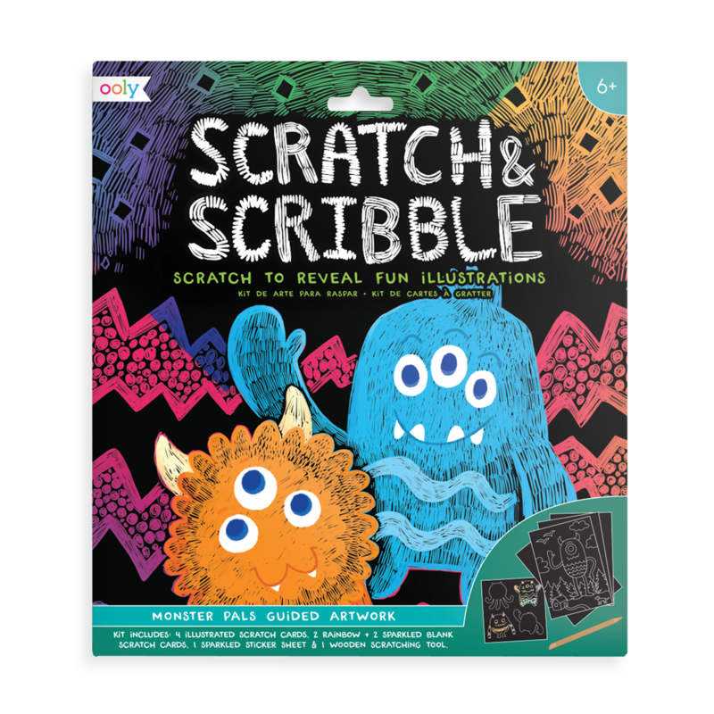 Ooly Scratch & Scribble Art Kit / Monster Pals