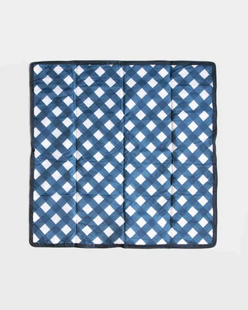 Little Unicorn Outdoor Blanket / Navy Plaid