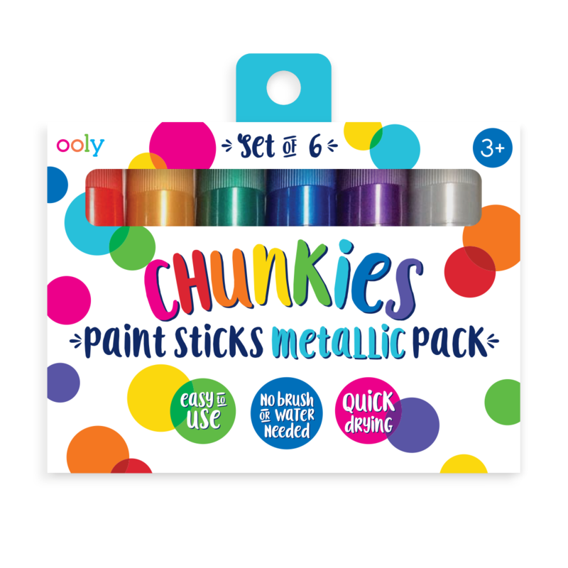 Ooly Chunkies Paint Sticks 6 Pack / Metallic