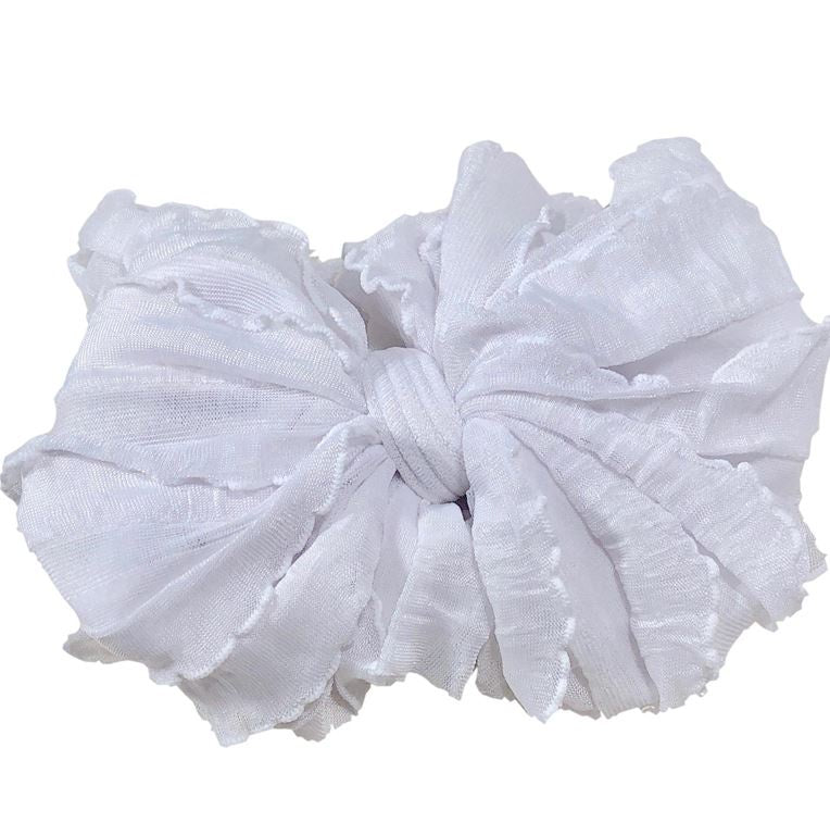 Ruffle Headband - White