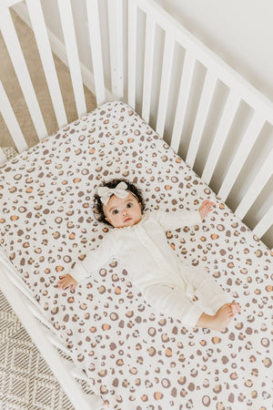 Copper Pearl Premium Knit Fitted Crib Sheet / Millie
