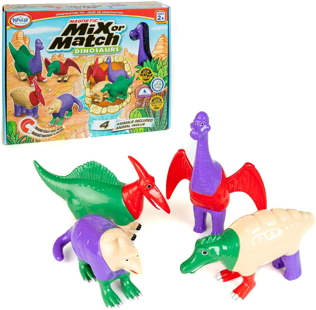 Popular Play Things Magnetic Mix or Match / Dinosaurs - Set 2