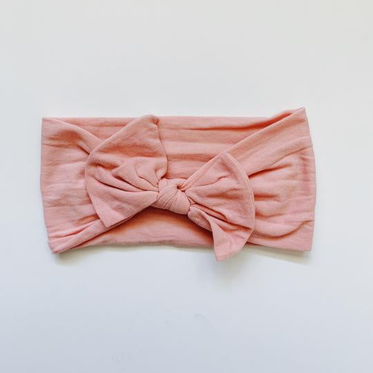 Sugar + Maple Baby Classic Bow Headband / Blush