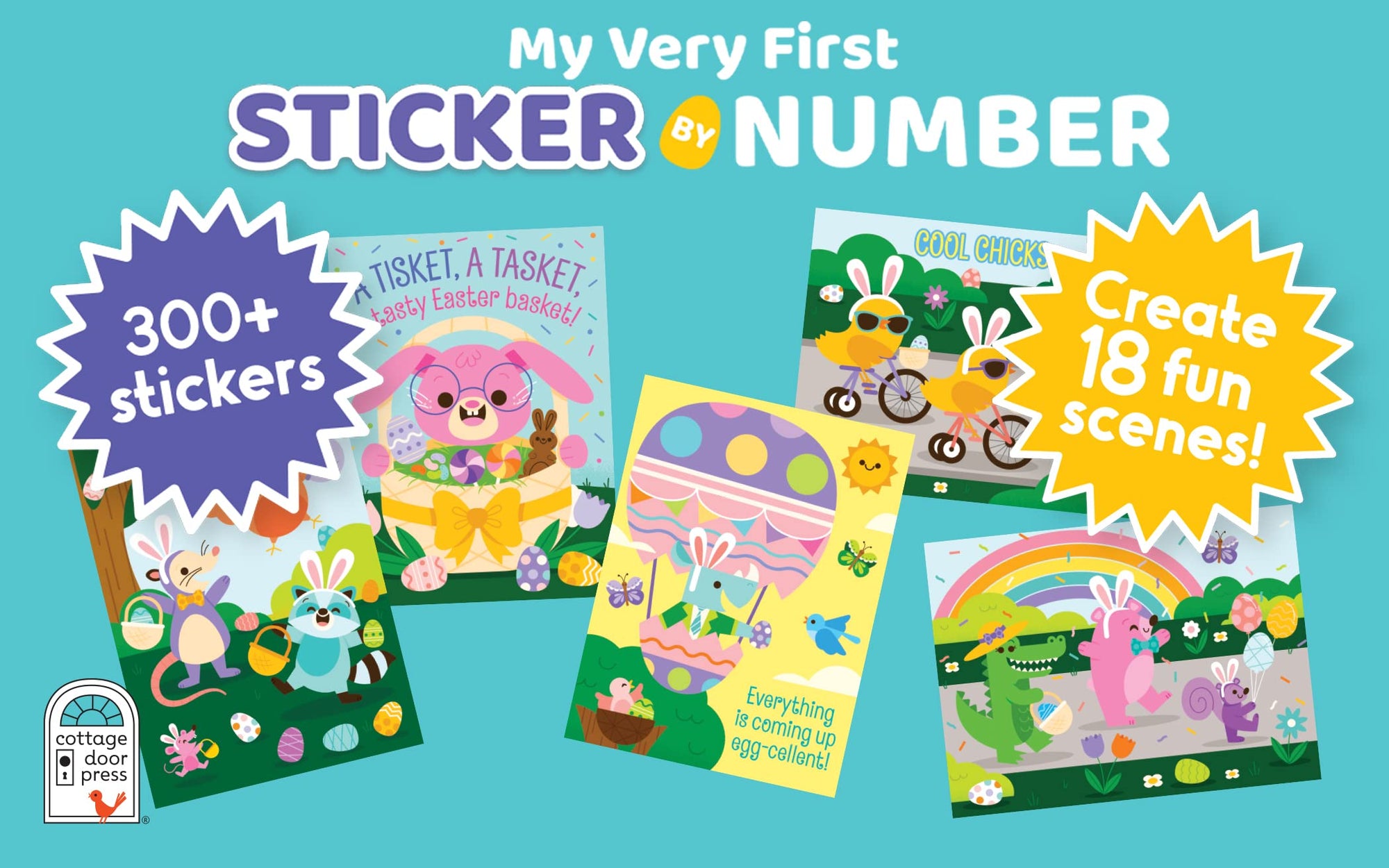 My Very First Sticker by Number Book: Funny Easter Bunny