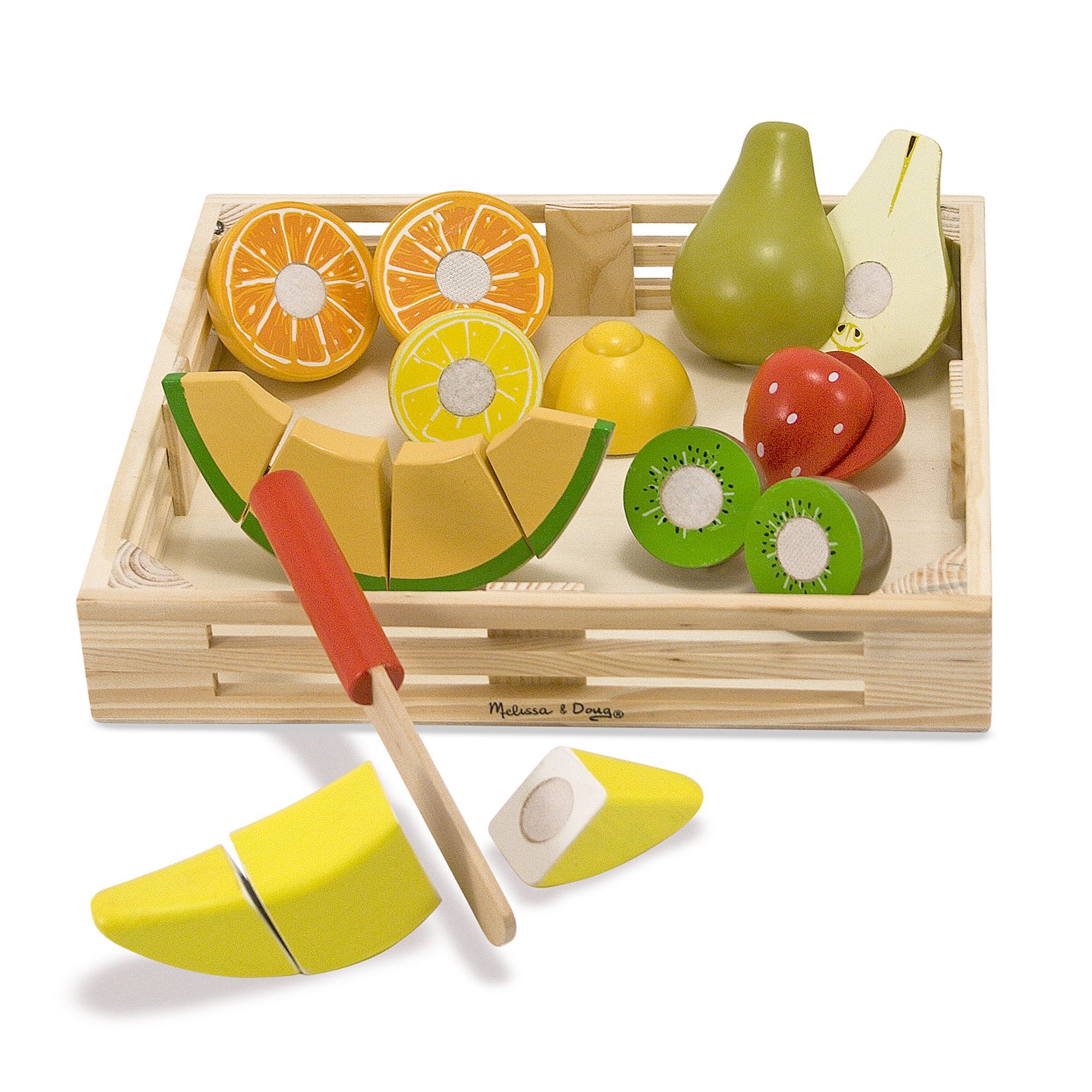 Melissa & Doug Wooden Play Food / Cutting Fruit Set