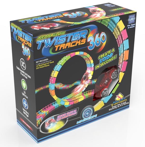 Twister Tracks Race Series 360 + Race Car / Neon Glow