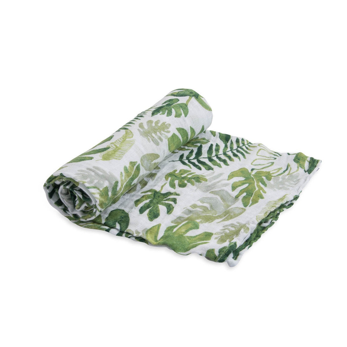 Little Unicorn Cotton Muslin Swaddle / Tropical Leaf