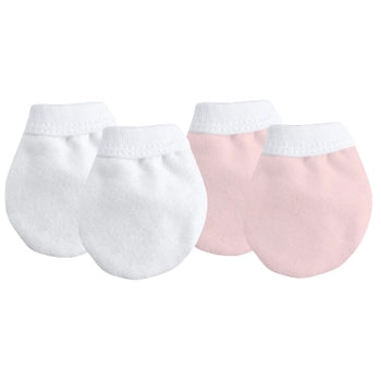 Kushies Organic Newborn Mittens 2-Pack - Pink
