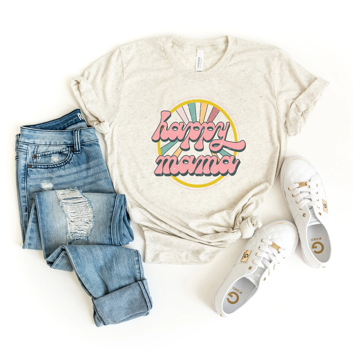 Happy Mama Rays Tee / Oatmeal