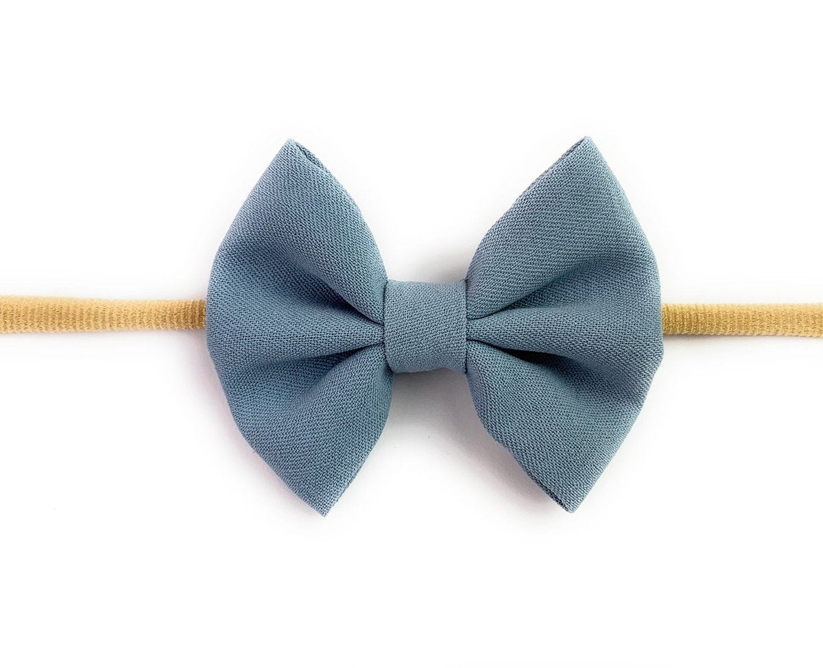 Baby Wisp Fanny Bow Headband / Antique Blue***