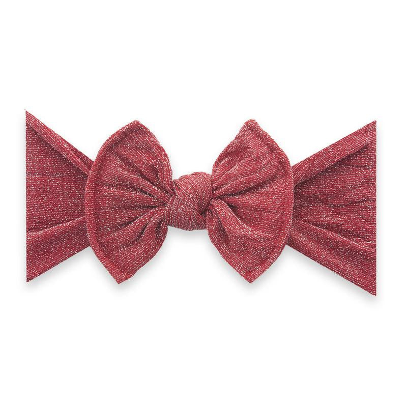 Baby Bling Shimmer Knot Headband / Red